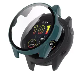 Strap-it Coque rigide avec verre Garmin Forerunner 265 (vert)