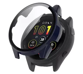 Strap-it Coque rigide avec verre Garmin Forerunner 265 (bleu foncé)