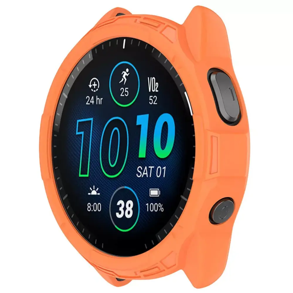 Strap-it Strap-it Coque TPU robuste Garmin Forerunner 965 (orange)