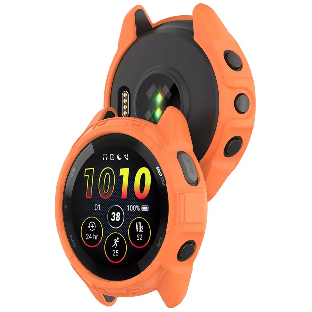 Strap-it Strap-it Coque TPU robuste Garmin Forerunner 265 (orange)