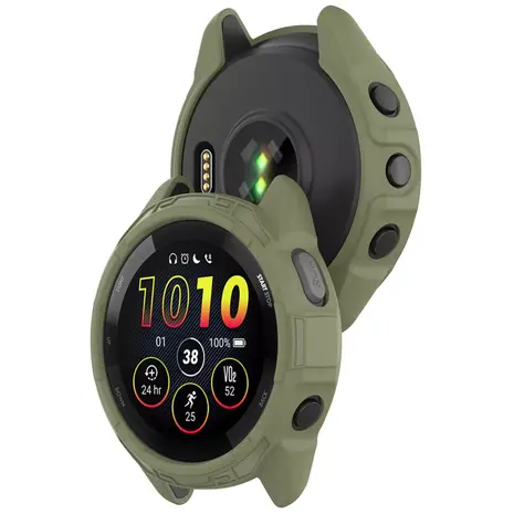 Strap-it Strap-it Coque TPU robuste Garmin Forerunner 265 (vert)