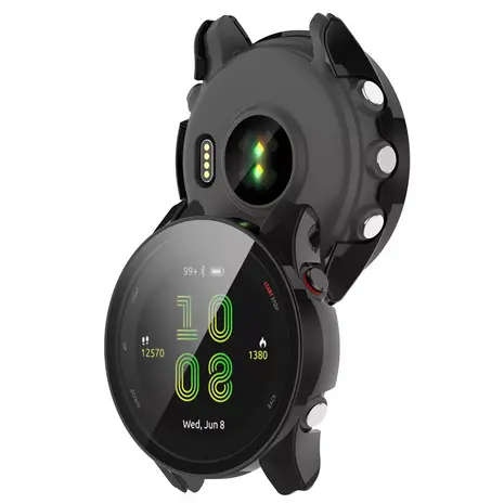 Strap-it Strap-it Coque rigide avec verre Garmin Forerunner 255 (noir)