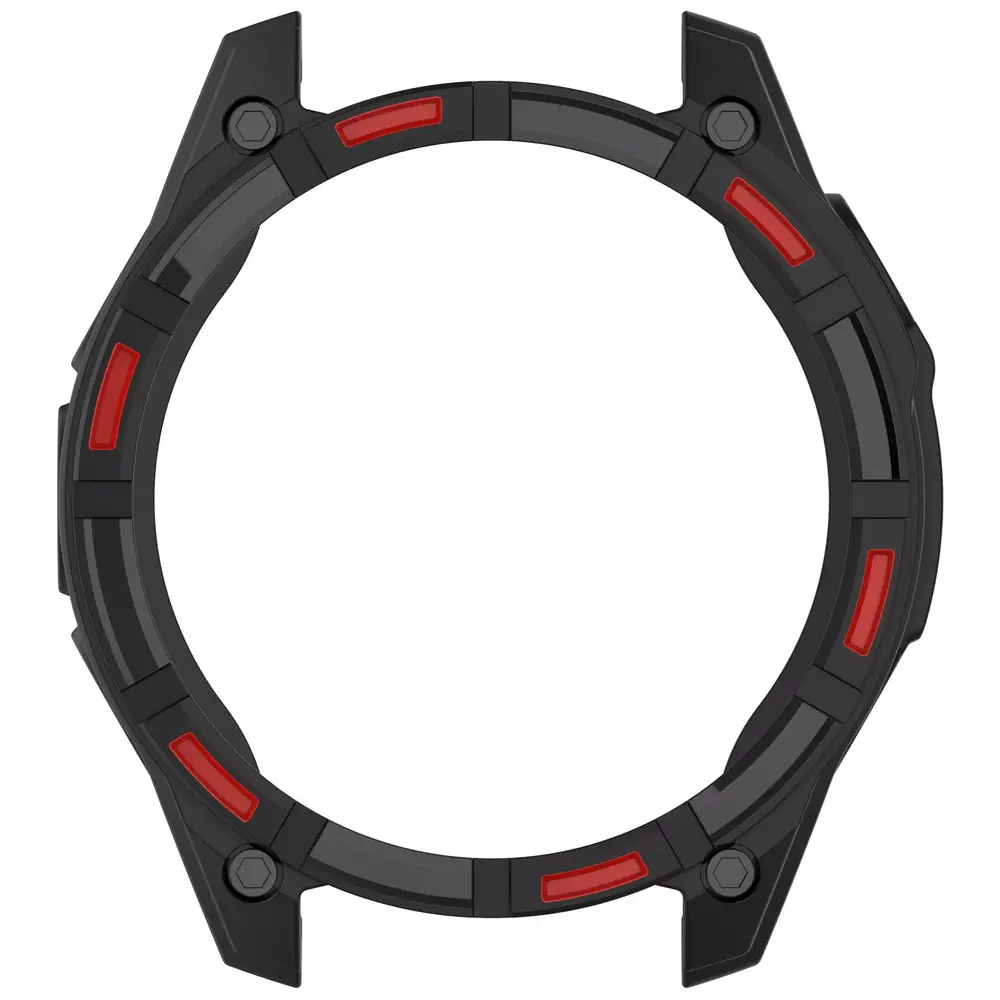 Strap-it Strap-it Coque TPU robuste Garmin Fenix 8 - 51mm AMOLED (noir/rouge)