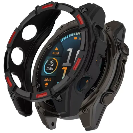 Strap-it Strap-it Coque TPU robuste Garmin Fenix 8 - 47mm SOLAR (noir/rouge) Strap-it Strap-it Coque TPU robuste Garmin Fenix 8 - 47mm SOLAR (noir/rouge)