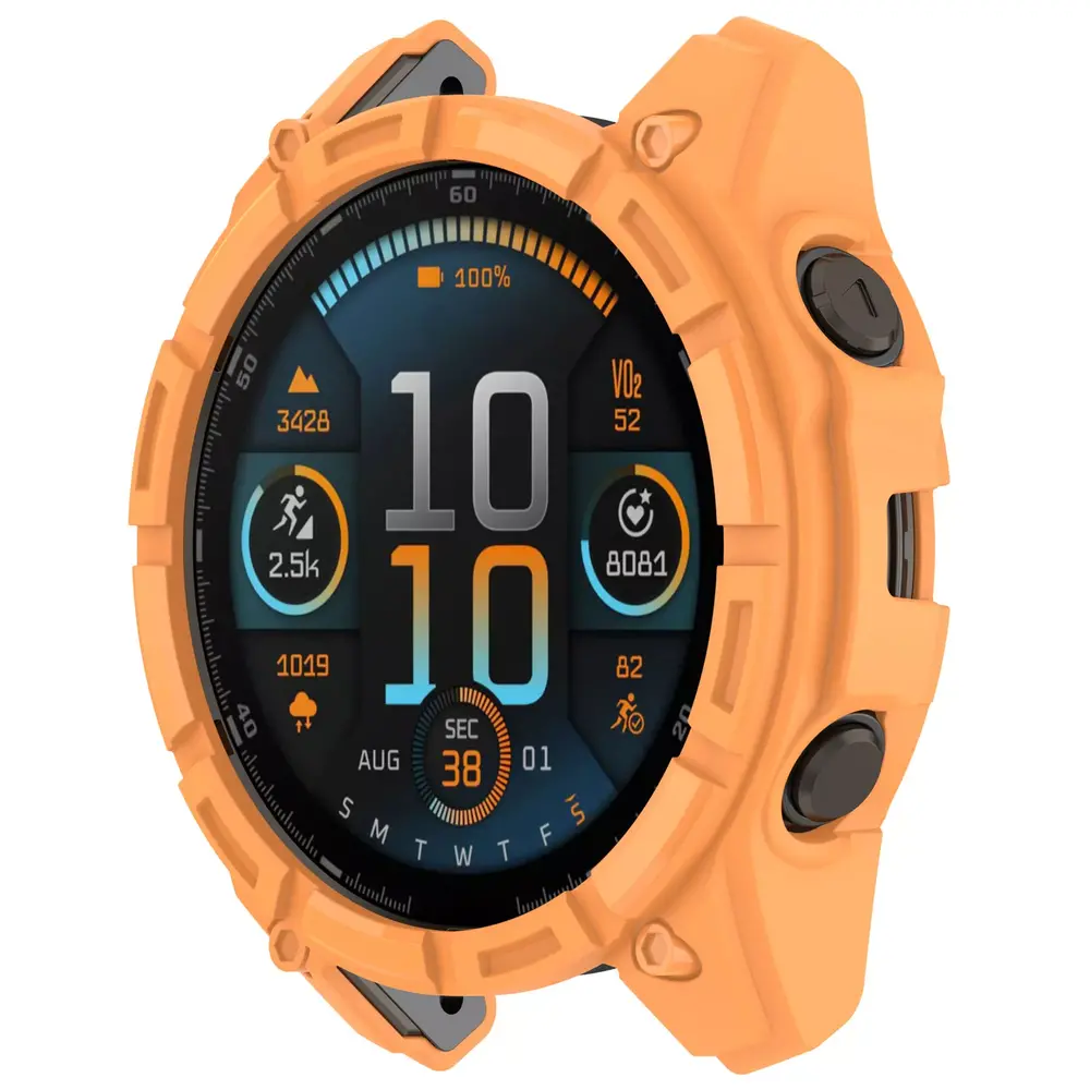 Strap-it Strap-it Coque TPU robuste Garmin Fenix 8 - 51mm SOLAR (orange)