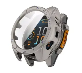 Strap-it Coque rigide avec verre Garmin Fenix 8 - 51mm SOLAR (titane/bleu)