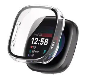Strap-it Coque rigide avec verre Fitbit Versa 4 / Sense 2 (transparent)