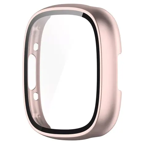 Strap-it Strap-it Coque rigide avec verre Fitbit Versa 4 / Sense 2 (or rose)