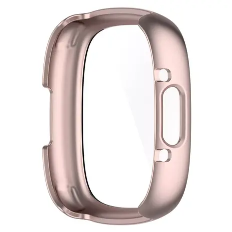 Strap-it Strap-it Coque rigide avec verre Fitbit Versa 4 / Sense 2 (or rose)