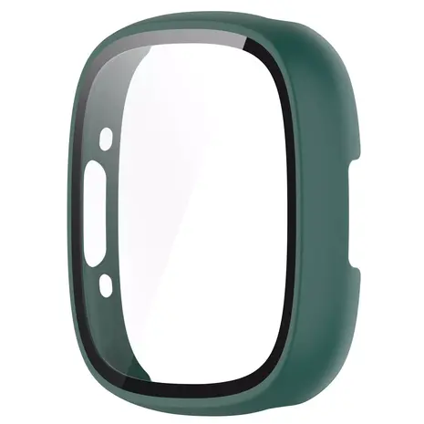 Strap-it Strap-it Coque rigide avec verre Fitbit Versa 4 / Sense 2 (vert)