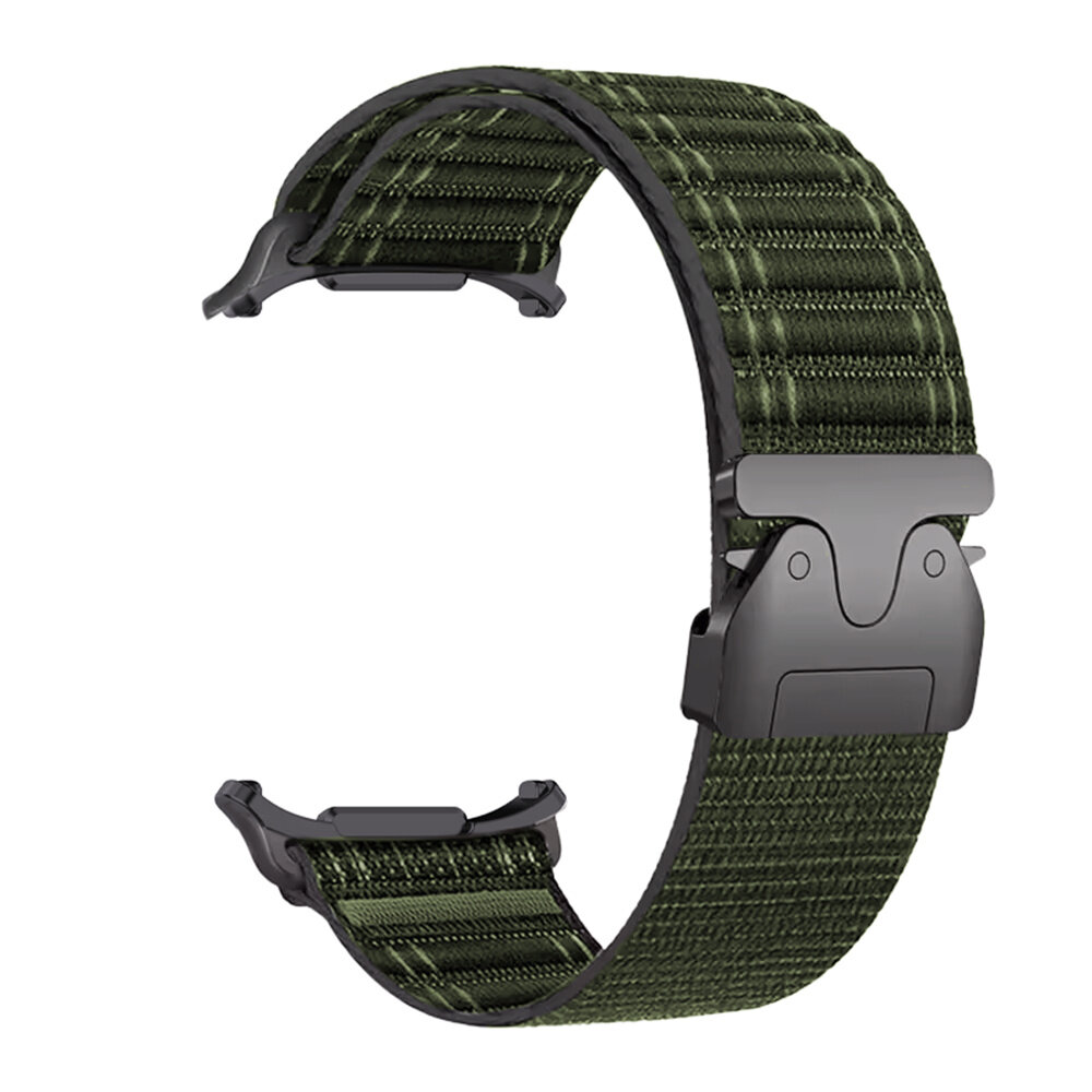 Strap-it Strap-it Bracelet nylon wave Samsung Galaxy Watch Ultra avec P-boucle (vert)