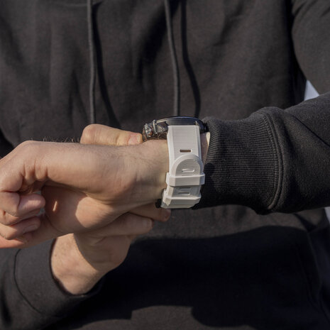 Strap-it Strap-it Bracelet silicone Garmin Tactix 7 (blanc)