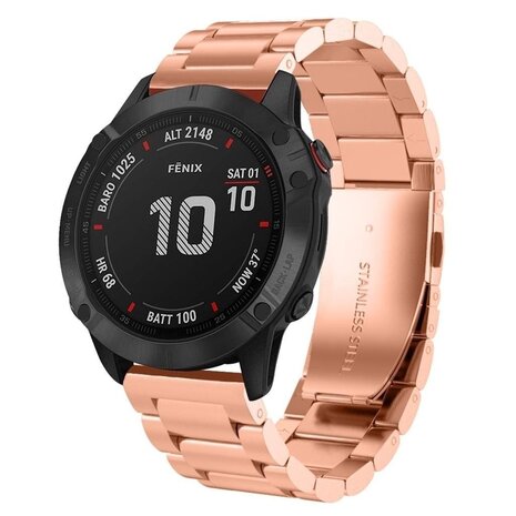 Strap-it Strap-it Bracelet acier Garmin Tactix 7 (or rose)