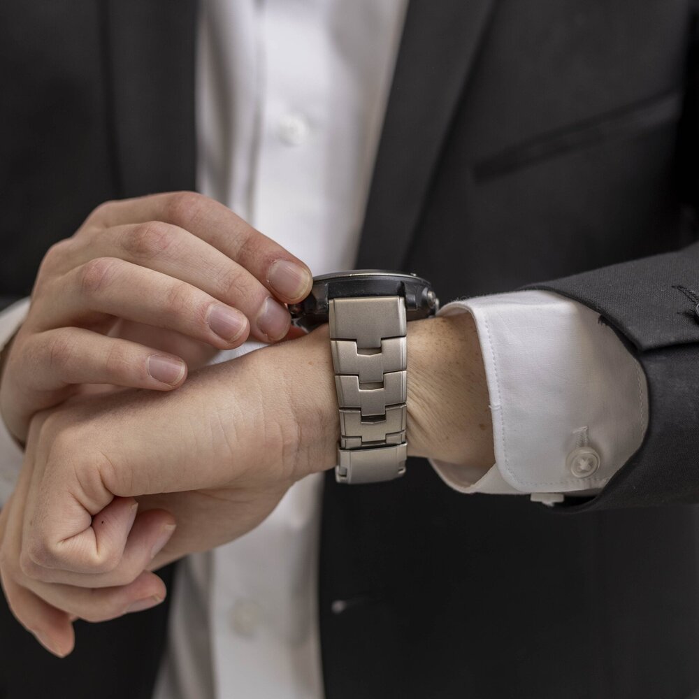 Strap-it Strap-it Bracelet titane Garmin Tactix 7 (titane)