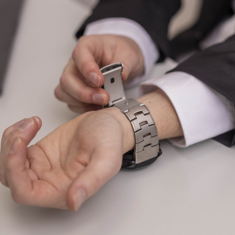 Strap-it Strap-it Bracelet titane Garmin Tactix 7 (titane)