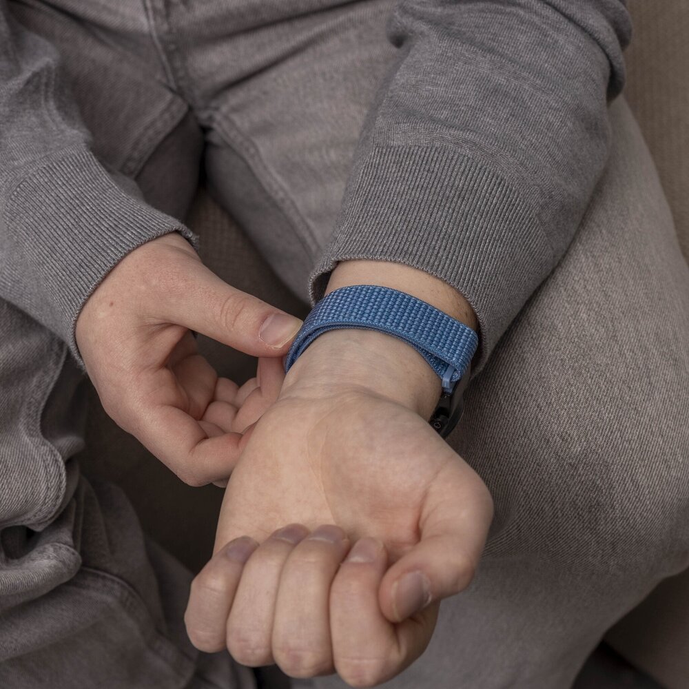 Strap-it Strap-it Bracelet nylon Garmin Tactix 7 (bleu clair)