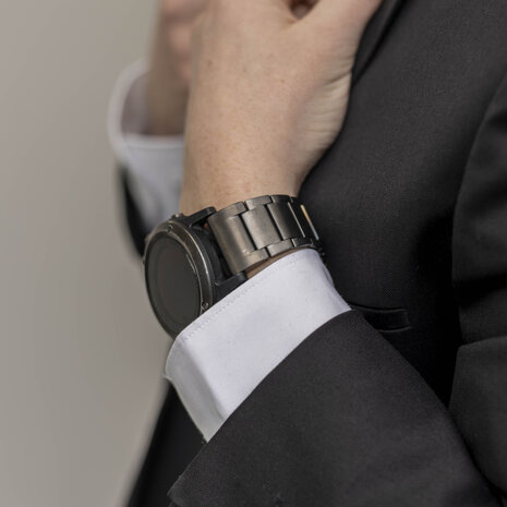 Strap-it Strap-it Bracelet en titane magnétique Garmin Tactix 7 (graphite)