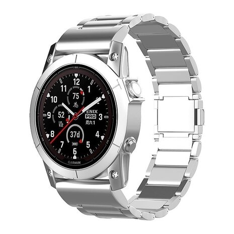 Strap-it Strap-it Bracelet en titane magnétique Garmin Tactix 7 (argent)