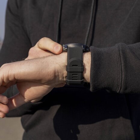 Strap-it Strap-it Bracelet silicone Garmin Tactix 7 Pro (noir)