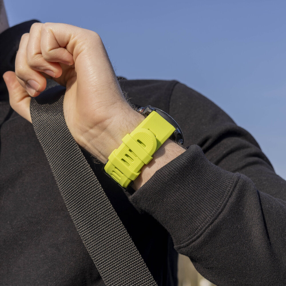 Strap-it Strap-it Bracelet silicone Garmin Tactix 7 Pro (vert clair)