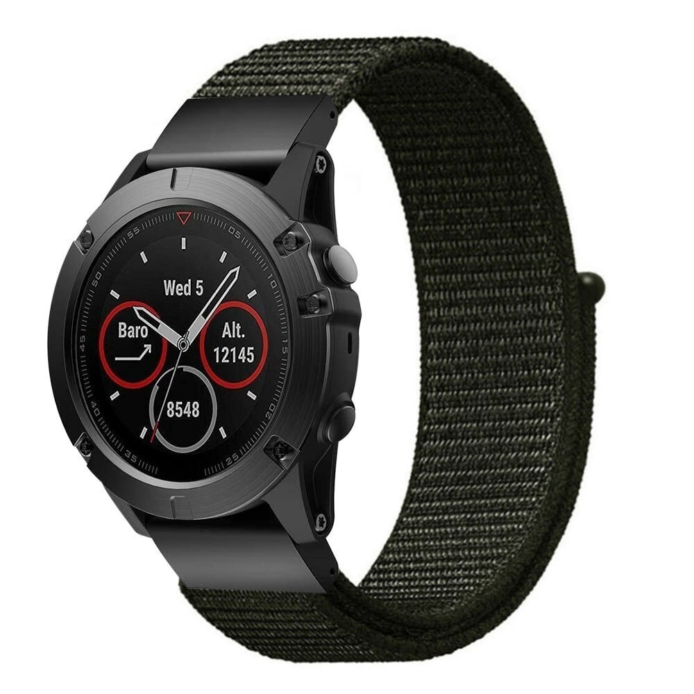 Strap-it Strap-it Bracelet nylon Garmin Tactix 7 Pro (vert armée)