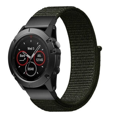 Strap-it Strap-it Bracelet nylon Garmin Tactix 7 Pro (vert armée)