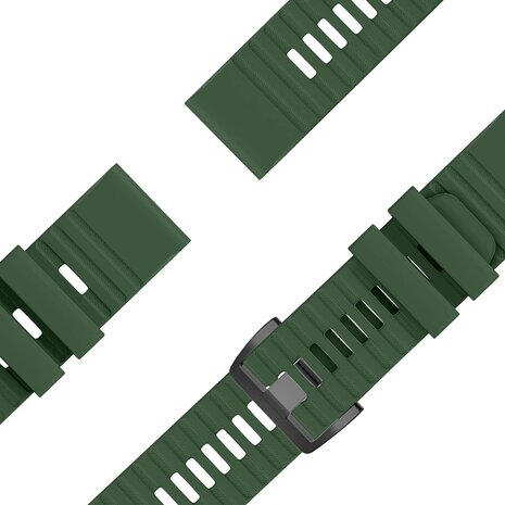 Bandz Bracelet silicone à boucle Garmin Tactix 7 Pro (vert foncé)