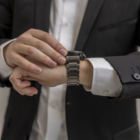 Strap-it Strap-it Bracelet en titane magnétique Garmin Tactix 7 Pro (graphite)