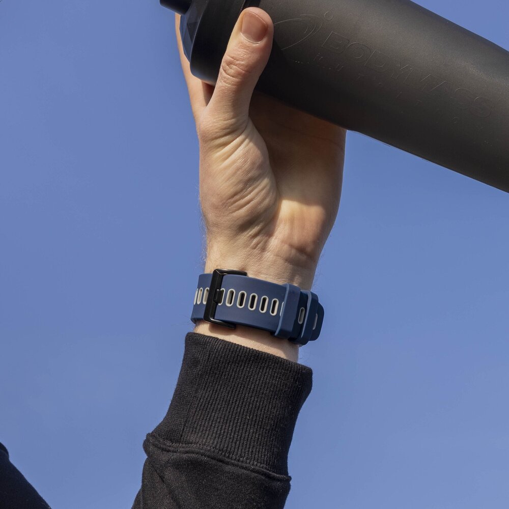 Strap-it Strap-it Bracelet à boucle sport Garmin Tactix 8 - 51mm (bleu/gris)