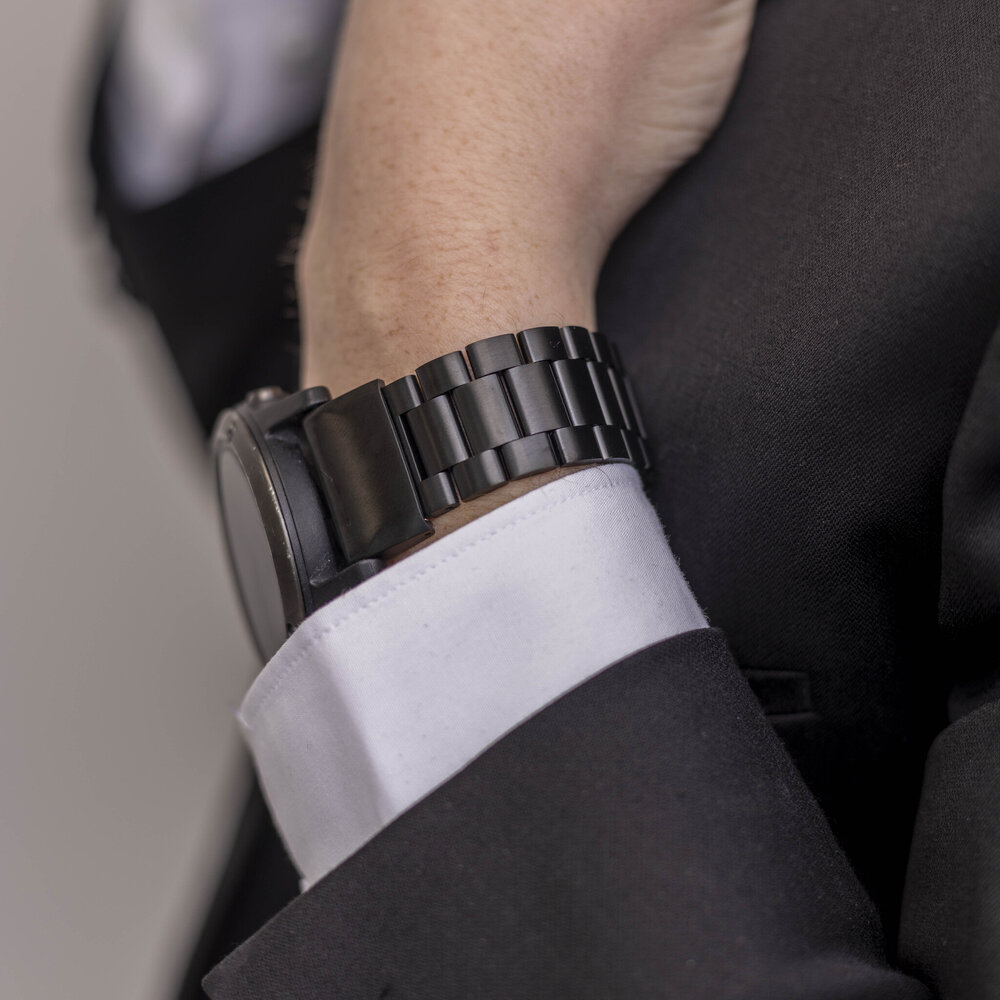 Strap-it Strap-it Bracelet acier Garmin Tactix 8 - 51mm (noir)