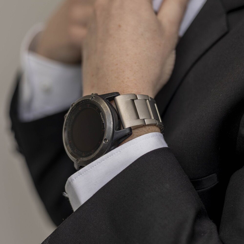 Strap-it Strap-it Bracelet en titane magnétique Garmin Tactix 8 - 51mm (titane)