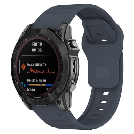 Strap-it Strap-it Bracelet silicone outdoor Garmin Tactix 8 - 51mm (bleu foncé)