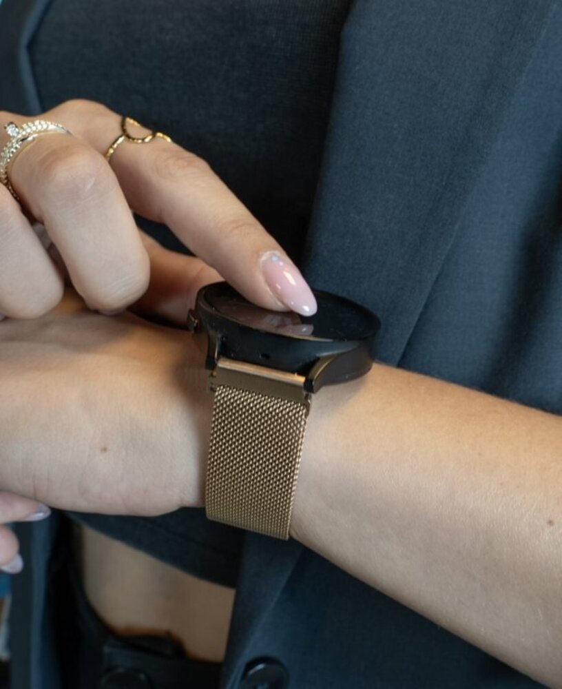 Strap-it Strap-it Bracelet Milanais Polar Ignite (or rose)