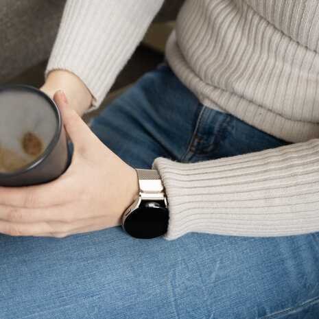 Strap-it Strap-it Bracelet milanais Samsung Galaxy Watch 6 Classic 47mm (lumière stellaire)