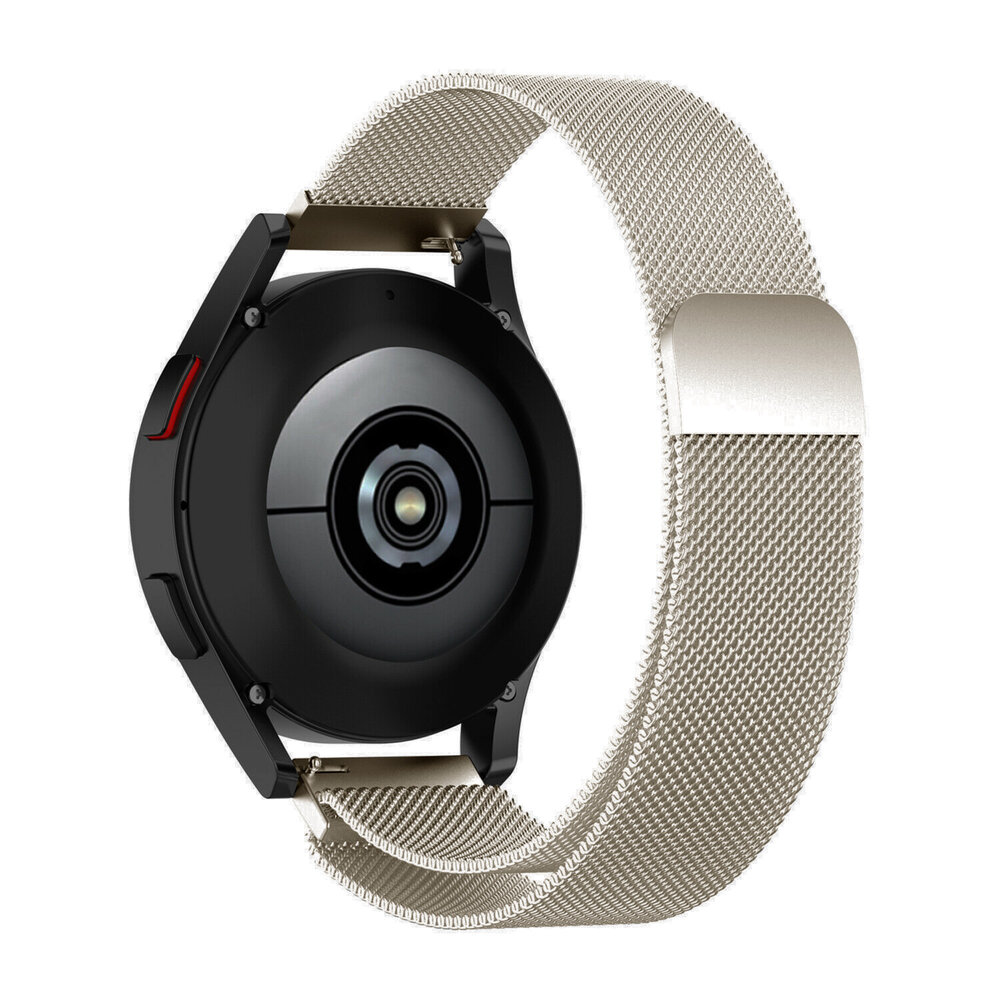 Strap-it Strap-it Bracelet Milanais Samsung Galaxy Watch 4 Classic 42mm (lumière stellaire)