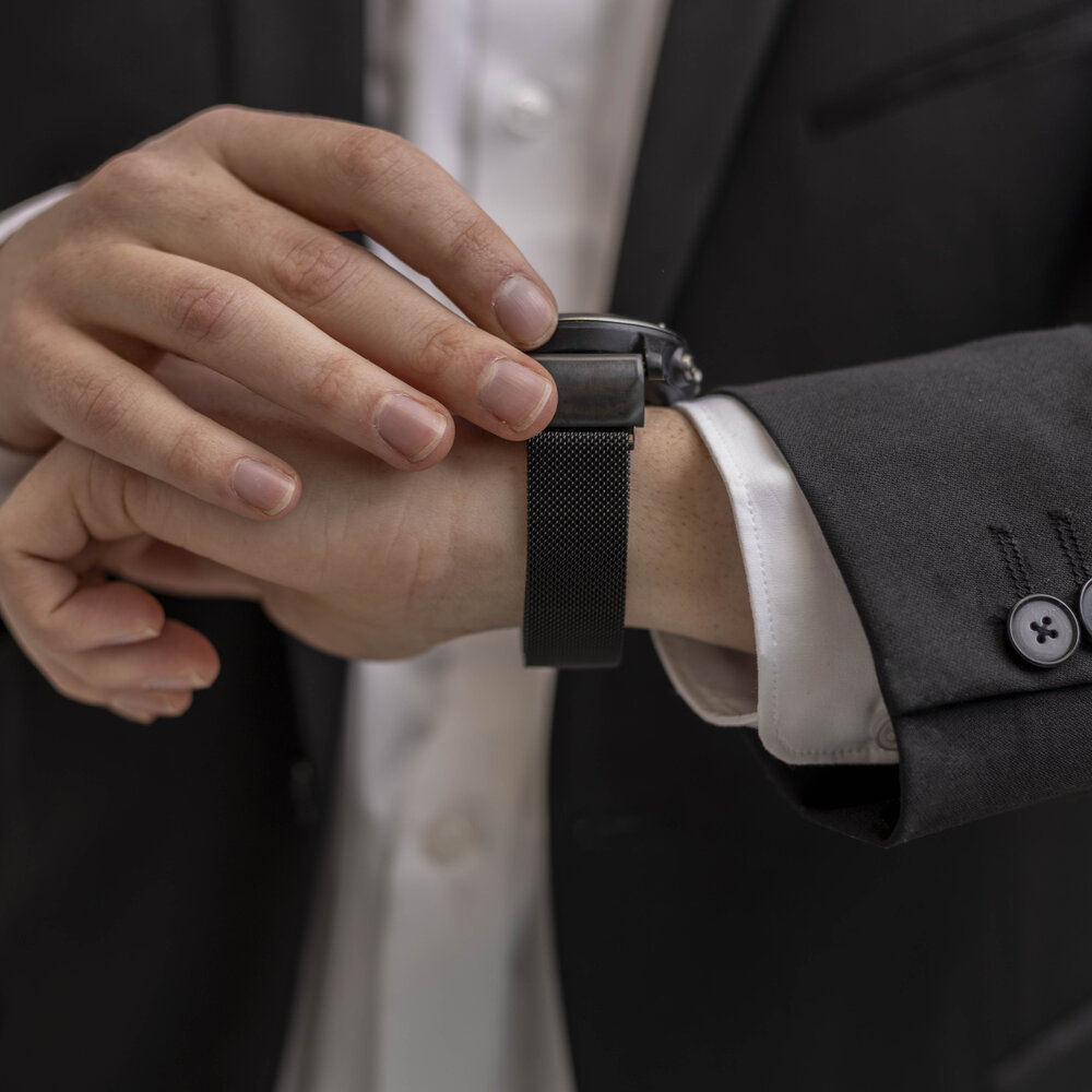 Strap-it Strap-it Bracelet Milanais Garmin Fenix ​​​​5x / 6x (noir)