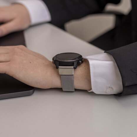 Strap-it Strap-it Bracelet Milanais Garmin Fenix 7x (argent)