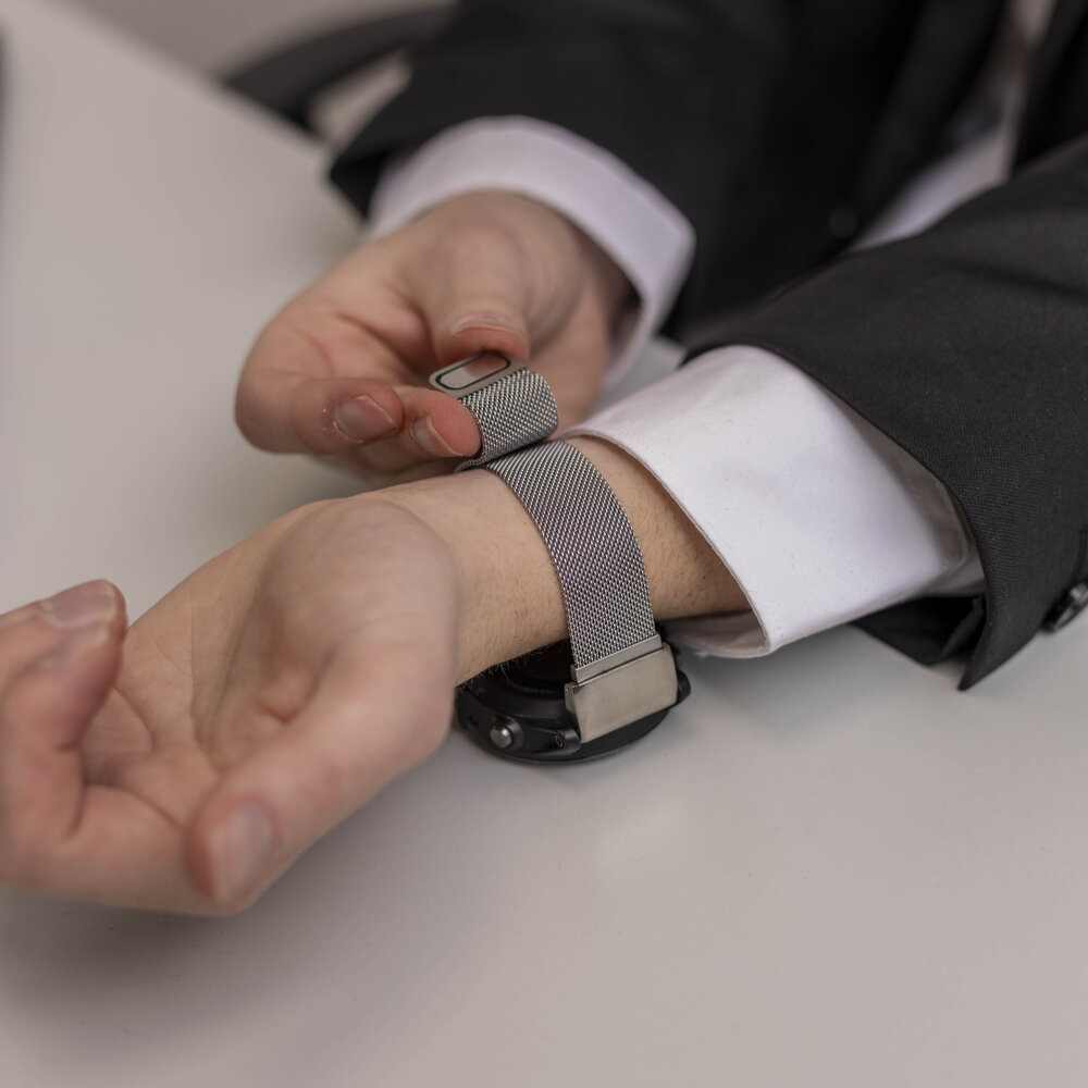 Strap-it Strap-it Bracelet Milanais Garmin Fenix 7x (argent)