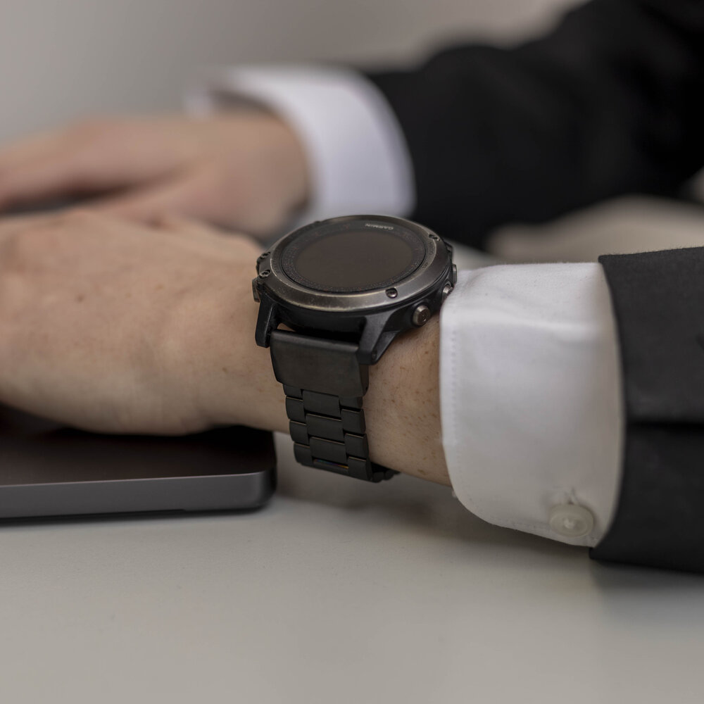 Strap-it Strap-it Bracelet acier Garmin Fenix ​​​​5x / 6x (noir)