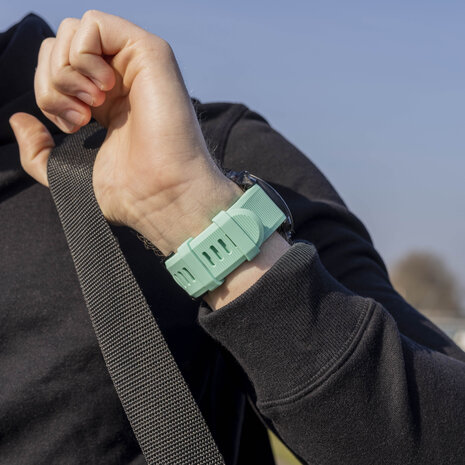 Strap-it Strap-it Bracelet silicone Garmin Enduro 1 / 2 / 3 (aqua)