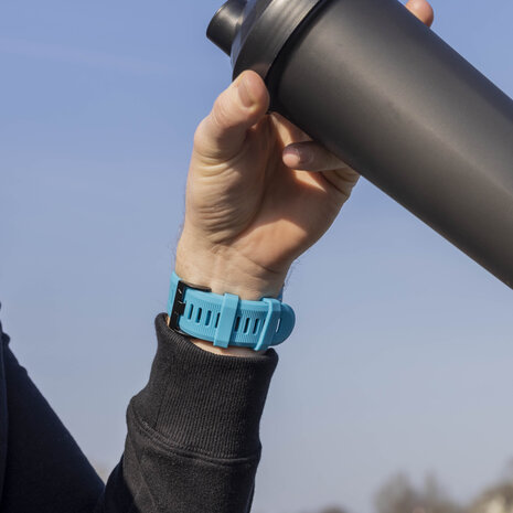 Strap-it Strap-it Bracelet silicone Garmin Instinct 3 - 50mm (bleu clair)