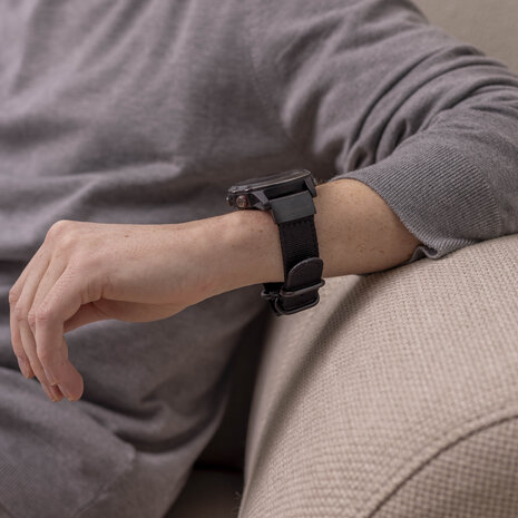 Strap-it Strap-it Bracelet nylon á boucle Garmin Instinct 3 - 50mm (noir) Strap-it Strap-it Bracelet nylon á boucle Garmin Instinct 3 - 50mm (noir)