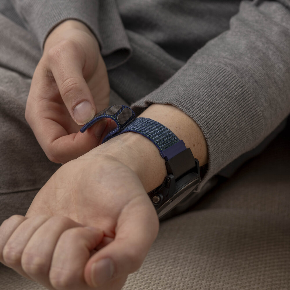 Strap-it Strap-it Bracelet à boucle en nylon Garmin Quatix 3 / 6x / 7x (bleu) Strap-it Strap-it Bracelet à boucle en nylon Garmin Quatix 3 / 6x / 7x (bleu)