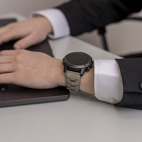 Strap-it Strap-it Bracelet titane Garmin Fenix 3 (argent)