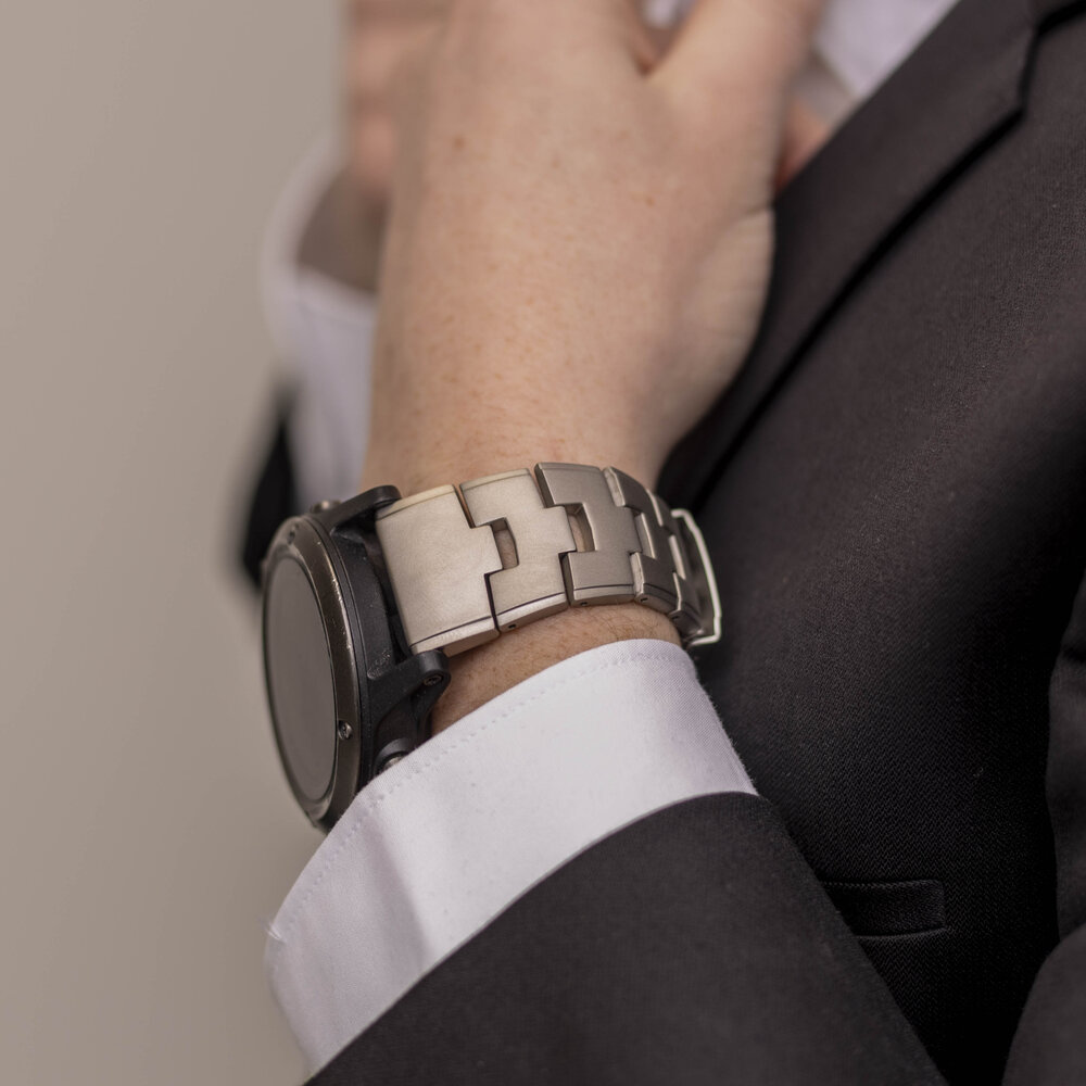 Strap-it Strap-it Bracelet titane Garmin Fenix 5x / 6x (titanium)