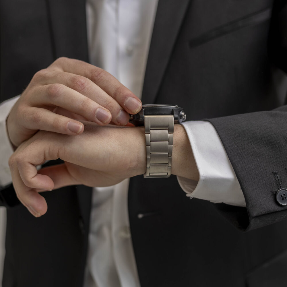 Strap-it Strap-it Bracelet titane magnétique Garmin Fenix 3 (titanium)