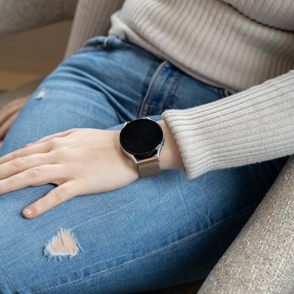 Strap-it Strap-it Bracelet milanais Samsung Galaxy Watch 6 Classic 47mm (champagne)