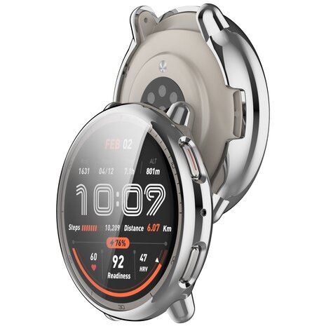 Strap-it Strap-it Coque de TPU Amazfit Active 2 (argent)