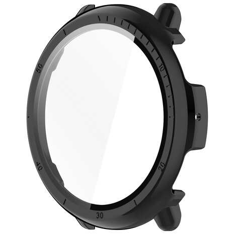 Strap-it Strap-it Coque rigide avec verre Amazfit Active 2 (noir)