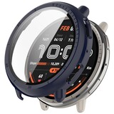 Strap-it Coque rigide avec verre Amazfit Active 2 (bleu foncé)